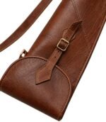 Slim-Fit Leather Shotgun Case with Brass Hardware – Hunting Sleeve - Image 3