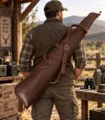 Leather Clay Shotgun Slip Case – Padded Sporting Sleeve - Image 4