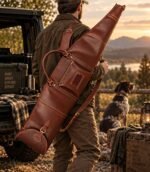 Luxury Full-Grain Leather Rifle Case | Soft Padded Hunting Sleeve - Image 4
