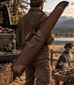 Premium Leather Scoped Rifle Case – 49 Padded Hunting Sleeve - Image 4