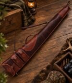 Handcrafted Leather Rifle Case with Dual Utility Pockets - Image 4