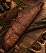 Full-Grain Leather Rifle Case | Premium Padded Hunting Sleeve - Image 5