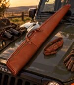 Handcrafted Leather Clay Shotgun Case – Padded Hunting Sleeve - Image 5