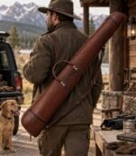 Leather Hunting Shotgun Case with YKK Brass Zipper - Image 5
