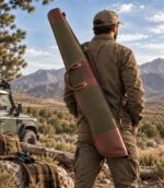 Heavy-Duty Canvas & Hunting Leather Rifle Case - Image 5